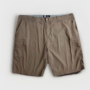 Men’s Cargo Shorts Size 42 Brown Casual Dr Fit Lightweight Polyester Stretch